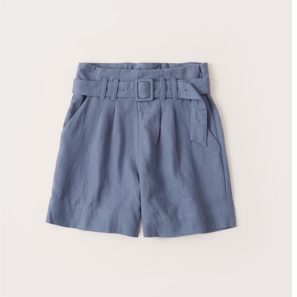 Abercrombie & Fitch Belted Linen Shorts
